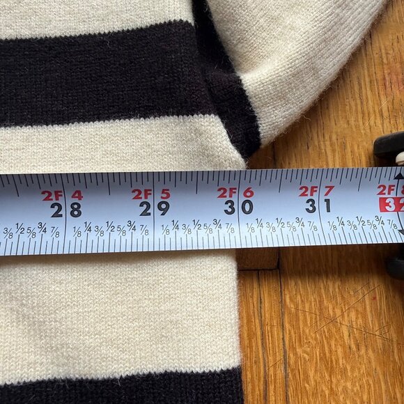 IV House Size L/XL Blue Black White Striped Oversized Boyfriend Cardigan Sweater - Picture 8 of 15